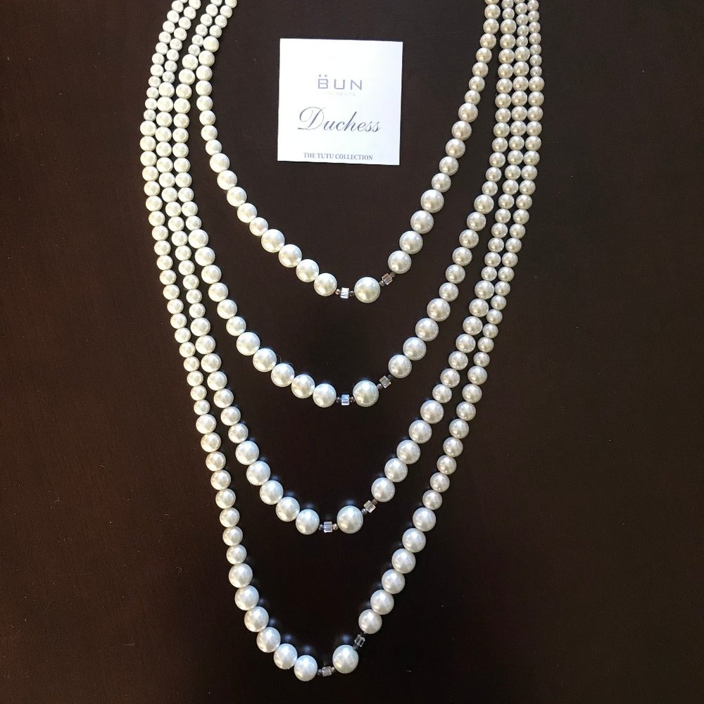 House of Bun Duchess Pearl Necklace 4 strand - Picture 2 of 7